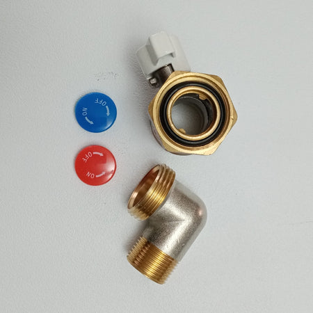 Valvola sfera saracinesca da 1" ad angolo MF leva corta con bocchettone orientabile