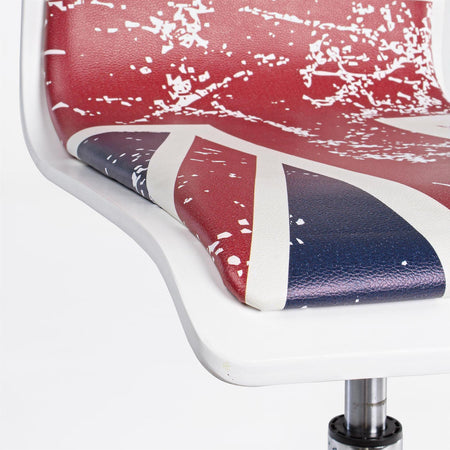 SEDIA DA UFFICIO BRITISH YOUNG BANDIERA INGHILTERRA PER SCRIVANIA GIREVOLE CON RUOTE