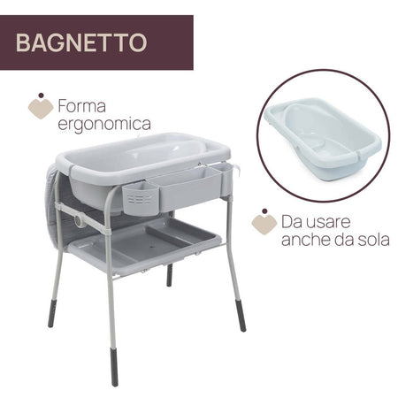 Chicco - Bagnetto Vaschetta Cuddle&Bubble Grey Melange
