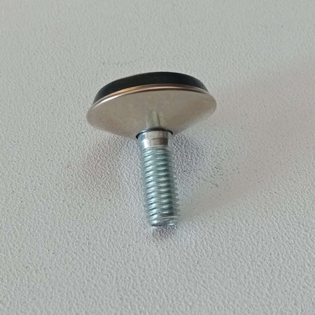 Piedino da 50mm - 1pz piede filettato regolabile in acciaio cromato per mobili