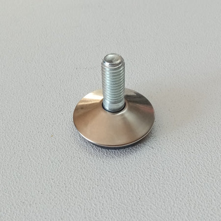 Piedino da 50mm - 1pz piede filettato regolabile in acciaio cromato per mobili