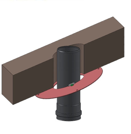 Rosone MF da 80mm con flangia inclinabile da 0 a 45 gradi per serie pellet