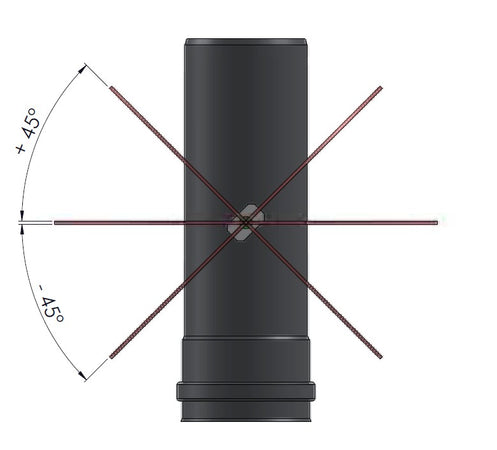 Rosone MF da 100mm con flangia inclinabile da 0 a 45 gradi per serie pellet