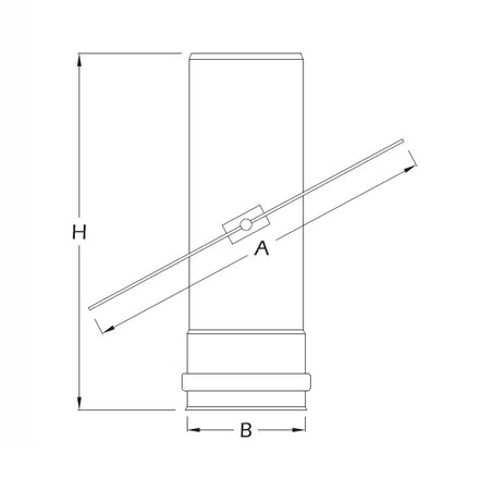 Rosone MF da 100mm con flangia inclinabile da 0 a 45 gradi per serie pellet