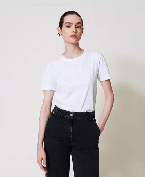 Twinset T-shirt donna con Oval T ricamato 251TP2072