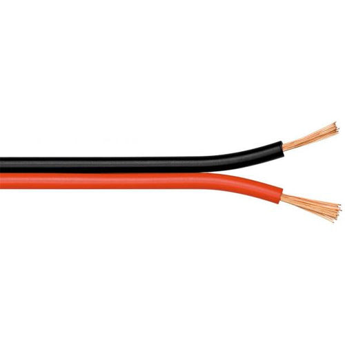 Cavo Audio per diffusori acustici Nero/rosso 0,75 mm rotolo 50 mt