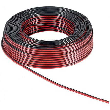 Cavo Audio per diffusori acustici Nero/rosso 1,5 mm matassa 100mt