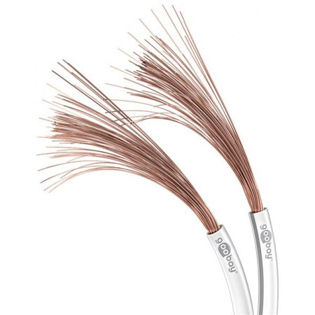 Cavo Audio per diffusori acustici Bianco 2,5 mm matassa 100mt