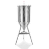 Fermentatore inox professionale per birra artigianale, Tronco conico 60° con tappo a pressione