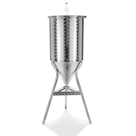 Fermentatore inox professionale per birra artigianale, Tronco conico 60° con tappo a pressione