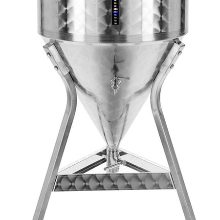 Fermentatore inox professionale per birra artigianale, Tronco conico 60° con tappo a pressione