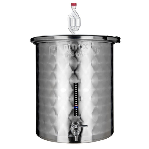 Fermentatore inox professionale per birra artigianale, Fondo Piano con tappo a pressione