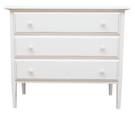 Biscottini Comò Country Biscottini legno tiglio finitura bianca anticata 100x48x85