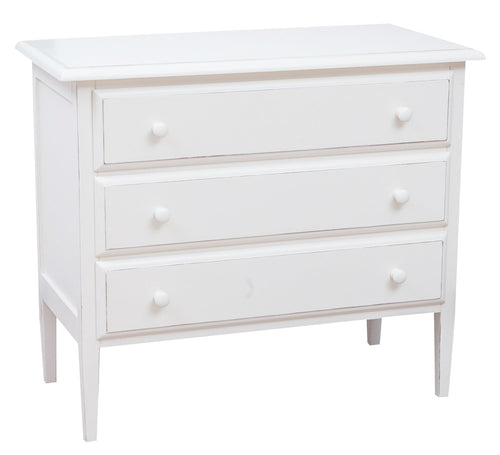 Biscottini Comò Country Biscottini legno tiglio finitura bianca anticata 100x48x85