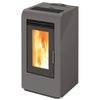 Stufa a pellet 16 kw ventilata Cayenne per ambienti moderni h 108 cm