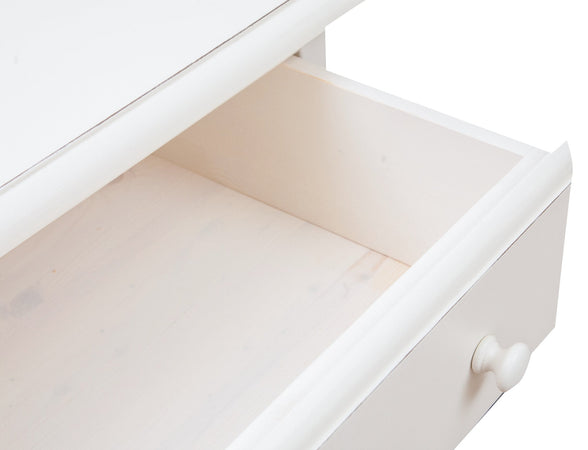 Biscottini Comò Country Biscottini legno tiglio finitura bianca anticata 100x48x85