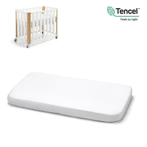 Lenzuolo Reg.Imp.Tencel Culla 50X90X12 Cm Liso E Bianco