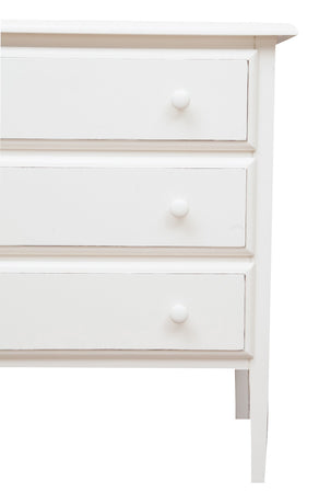 Biscottini Comò Country Biscottini legno tiglio finitura bianca anticata 100x48x85