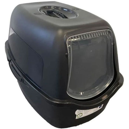 Design per animali domestici Casa igienica samba - 56 x 40 x 39 cm - bianco e nero - per gatti