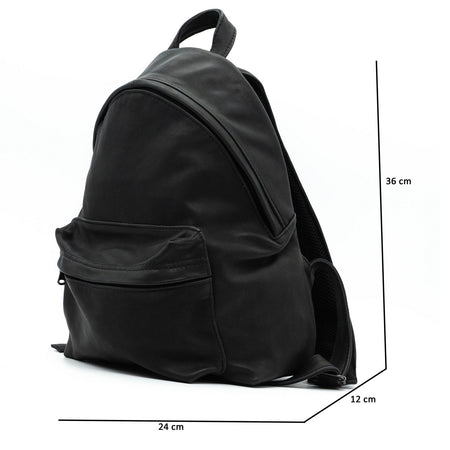 Cuba - Zaino Piccolo Nero In Vera Pelle