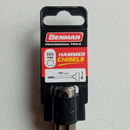 Benman scalpello punta piatta da 115mm per tassellatore sds-max - lunghezza 350mm