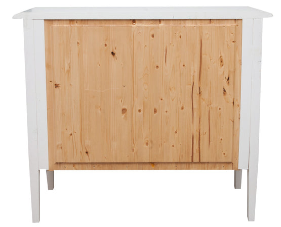 Biscottini Comò Country Biscottini legno tiglio finitura bianca anticata 100x48x85