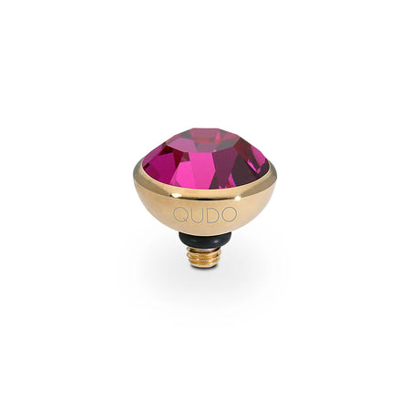 QUDO Bottone Alto 10 mm - Oro fucsia
