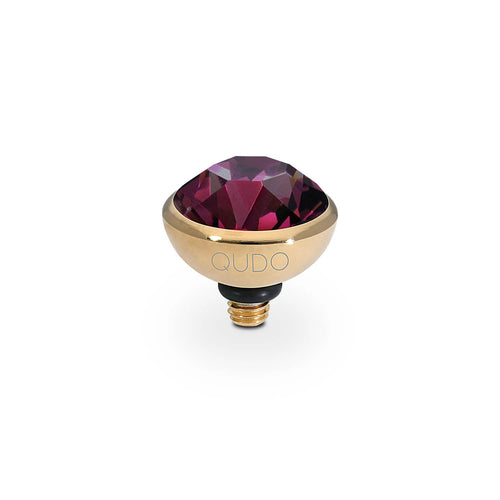 QUDO Bottone Top 10 mm - Gold cristallo ametista