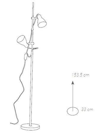 Piantana Metallo Paralumi Orientabili Lampada Da Terra Moderna E27