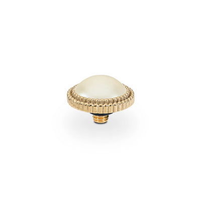 QUDO Fabero flat Top 10 mm - Gold cream pearl