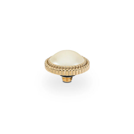 QUDO Fabero flat Top 10 mm - Gold cream pearl