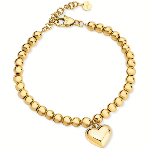 Ops Objects - CHUNKY LOVE bracciale con sfere e cuore pendente