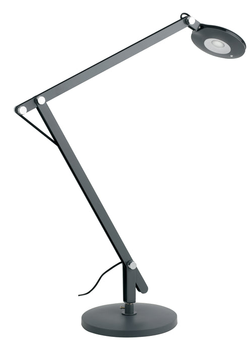 Lampada per Lettura Grigio Nero Metallo Plastica Lume Moderno Led 6 watt Luce Naturale