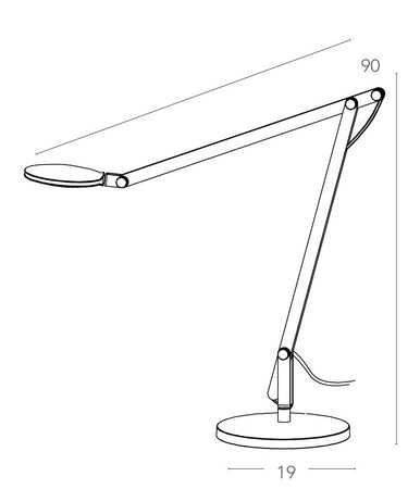 Lume per Lettura Bianco Rosso Plastica Metallo Lampada Scrivania Led 6 watt Luce Naturale