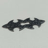 Bocchetta per mobili da 79x29mm buco chiave stile ferro battuto verniciata fumè