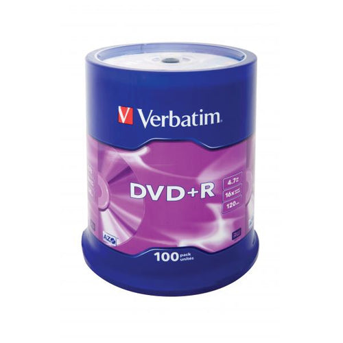 Verbatim DVD+R Matt Silver 4,7 GB 100 pz