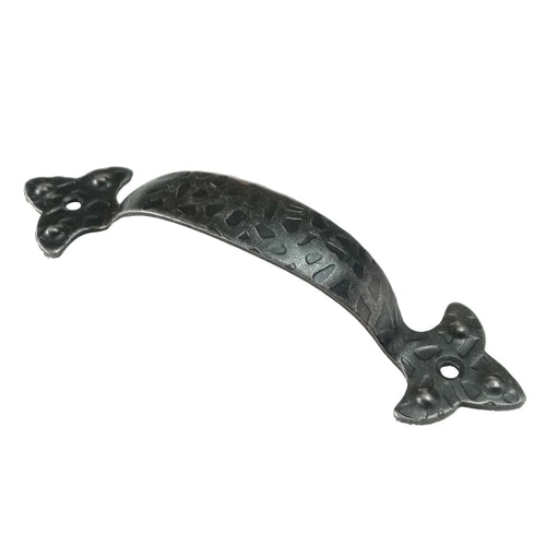 Maniglia per mobili da 90mm stile ferro battuto verniciata fumè