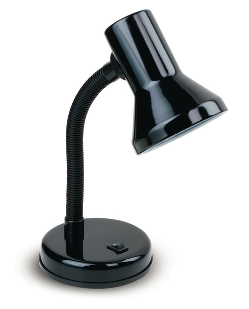 Lume per Scrivania Orientabile Plastica Nera Metallo Lampada Moderna E27