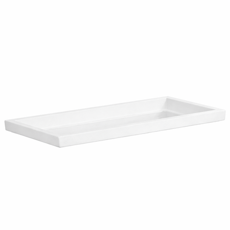 Sottovaso per Fioriera rettangolare in resina per piante e fiori Made in Italy da esterno