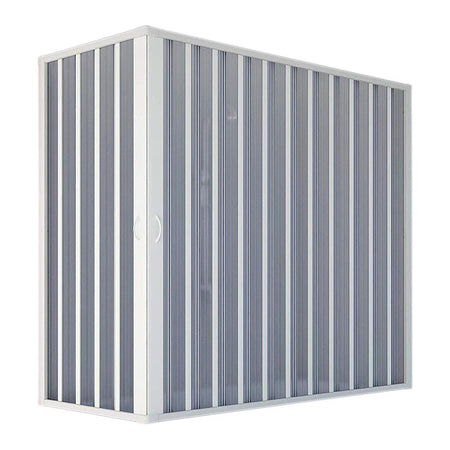 Box sopra vasca angolare "Flex" con fascia larga apertura centrale a soffietto riducibile "Made in Italy"