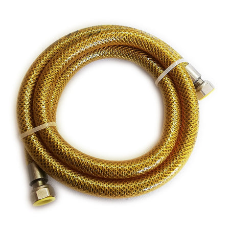 Tubo flessibile FF 1/2" lunghezza 100cm in acciaio inox laccio gas - gpl - metano cucina