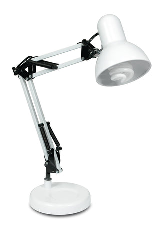 Lampada per Scrivania Metallo Bianco Flessibile Interno Moderno E27