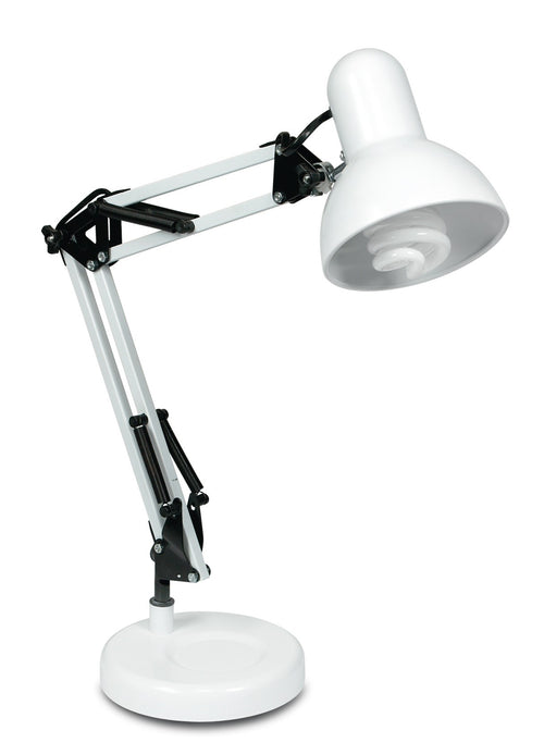 Lampada per Scrivania Metallo Bianco Flessibile Interno Moderno E27