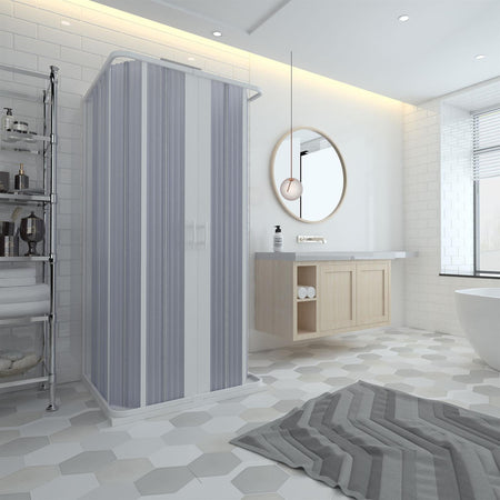 Box doccia 3 Lati "Flex" con fascia larga apertura centrale a soffietto riducibile "Made in Italy"