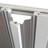 Box sopra vasca angolare Flex con fascia larga apertura centrale a soffietto riducibile Made in Italy