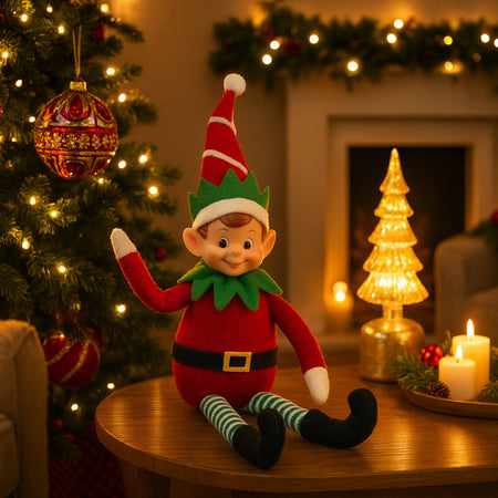 Pendente elfo natalizio paffuto per Albero di Natale per decorazioni natalizie