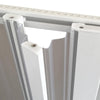 Box doccia circolare Flex con fascia larga apertura centrale a soffietto riducibile Made in Italy