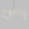 Stella cadente luminosa a neon bifacciale per esterno decorazione natalizia addobbo con LED luce calda
