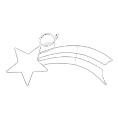 Stella cadente luminosa a neon bifacciale per esterno decorazione natalizia addobbo con LED luce calda