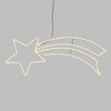 Stella cadente luminosa a neon bifacciale per esterno decorazione natalizia addobbo con LED luce calda